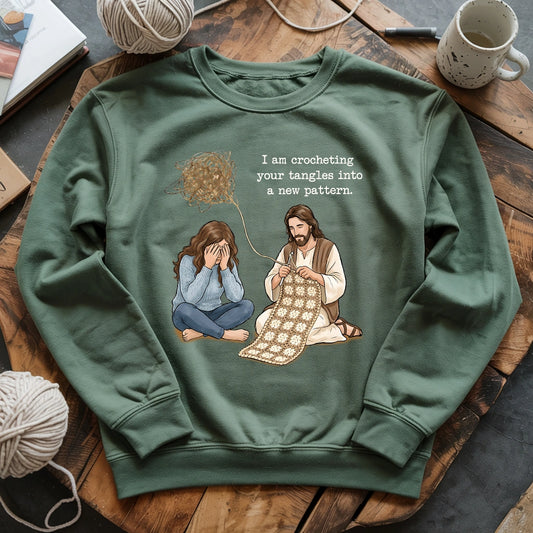 God Crocheting Tangles Sweatshirt