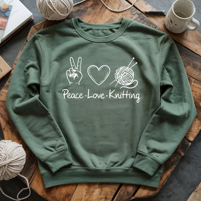Peace Love Knitting Sweatshirt