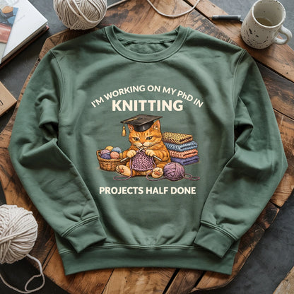 PhD In Knitting Sweatshirt
