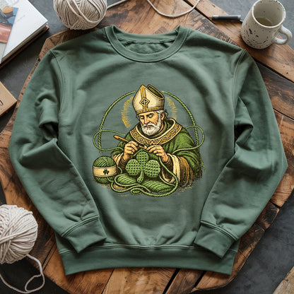 St.Patrick Crocheting Shamrock Sweatshirt