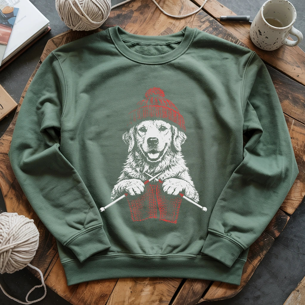 Vintage Golden Knitting Sweatshirt