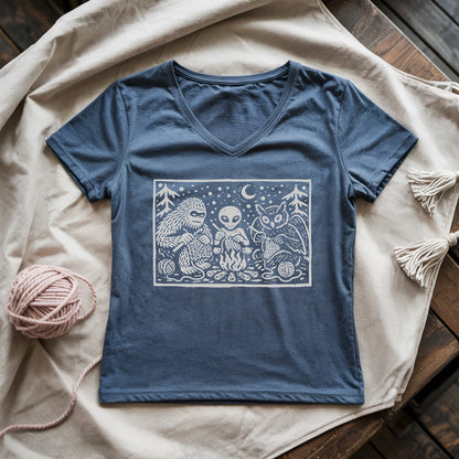 Campfire Crochet Club Lady V-neck