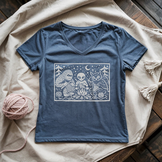 Campfire Crochet Club Lady V-neck