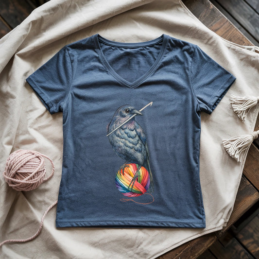 Crochet Crow Lady V-neck