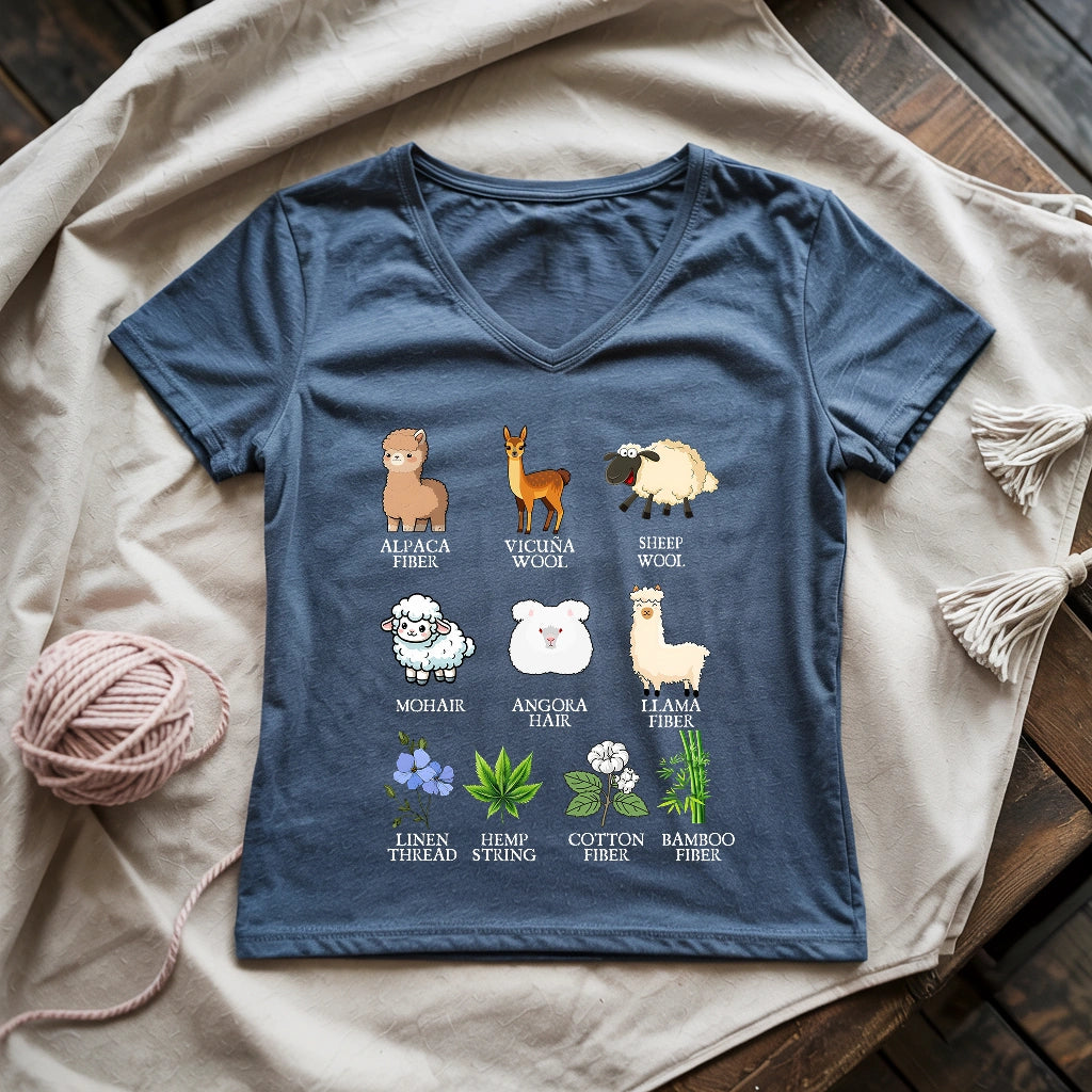 Flora Fauna Fiber Lady V-neck