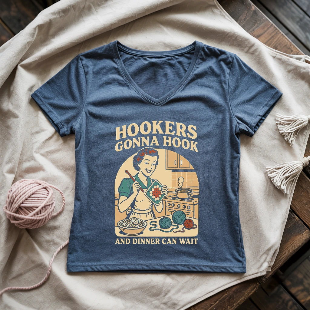 Hookers Gonna Hook Lady V-neck