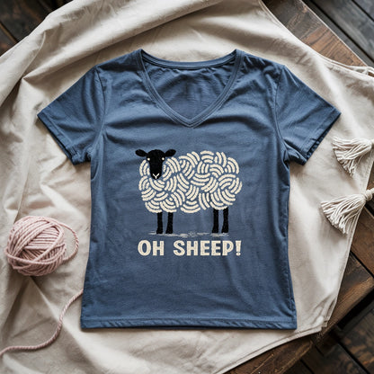Oh Sheep Lady V-neck