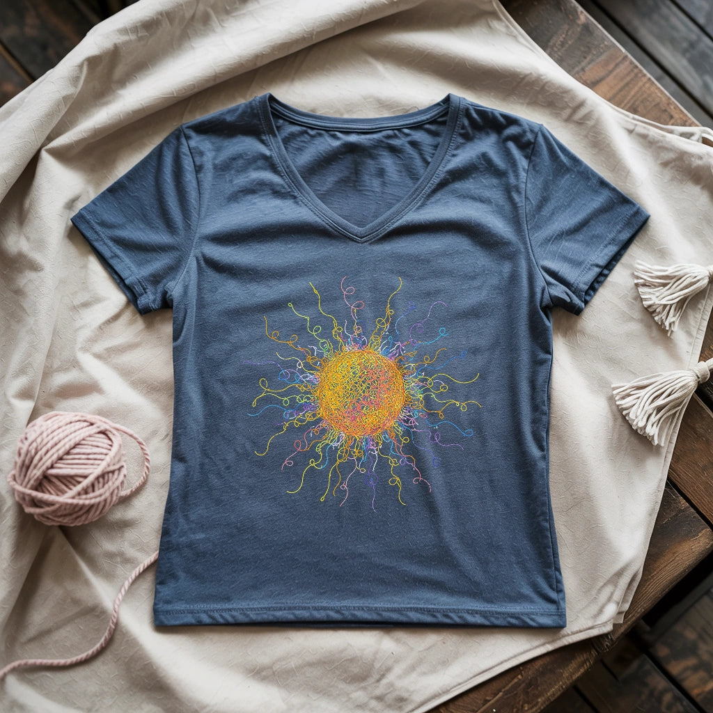 Tangled Sun Lady V-neck