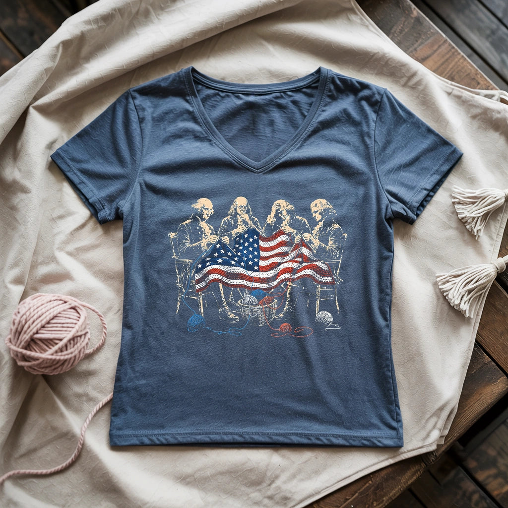 The Founding Knitters America Lady V-neck