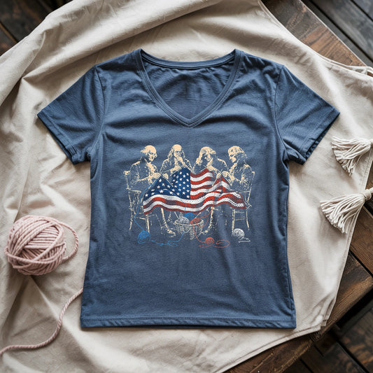 The Founding Knitters America Lady V-neck