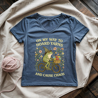 Way To Hoard Yarns Lady V-neck
