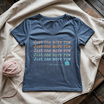 Just One More Row Lady V-neck