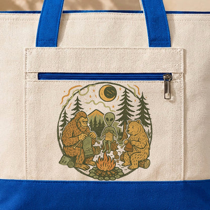 Campfire Knitting Friends Tote