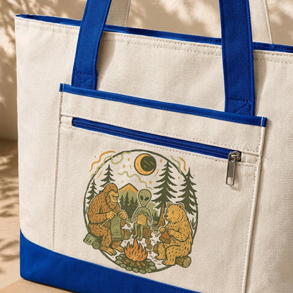 Campfire Knitting Friends Tote