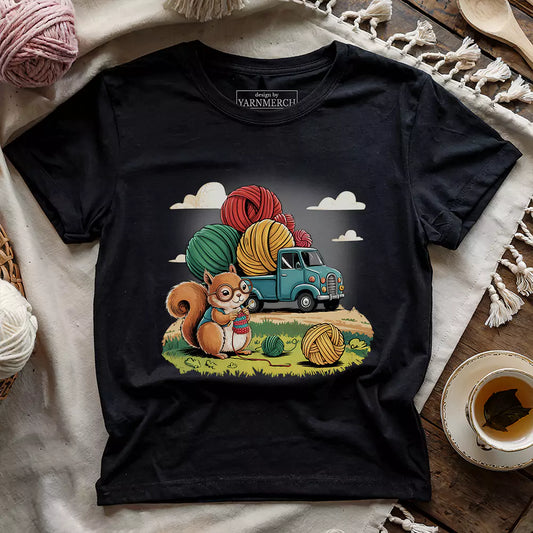 Knitting Squirrel T-shirt