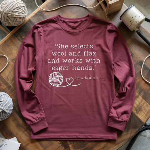 Crochet In Bible Long Sleeve T-shirt