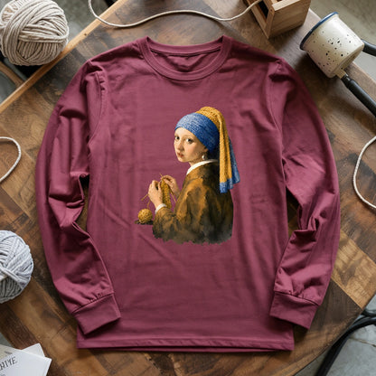 Girl Knitting Long Sleeve T-shirt