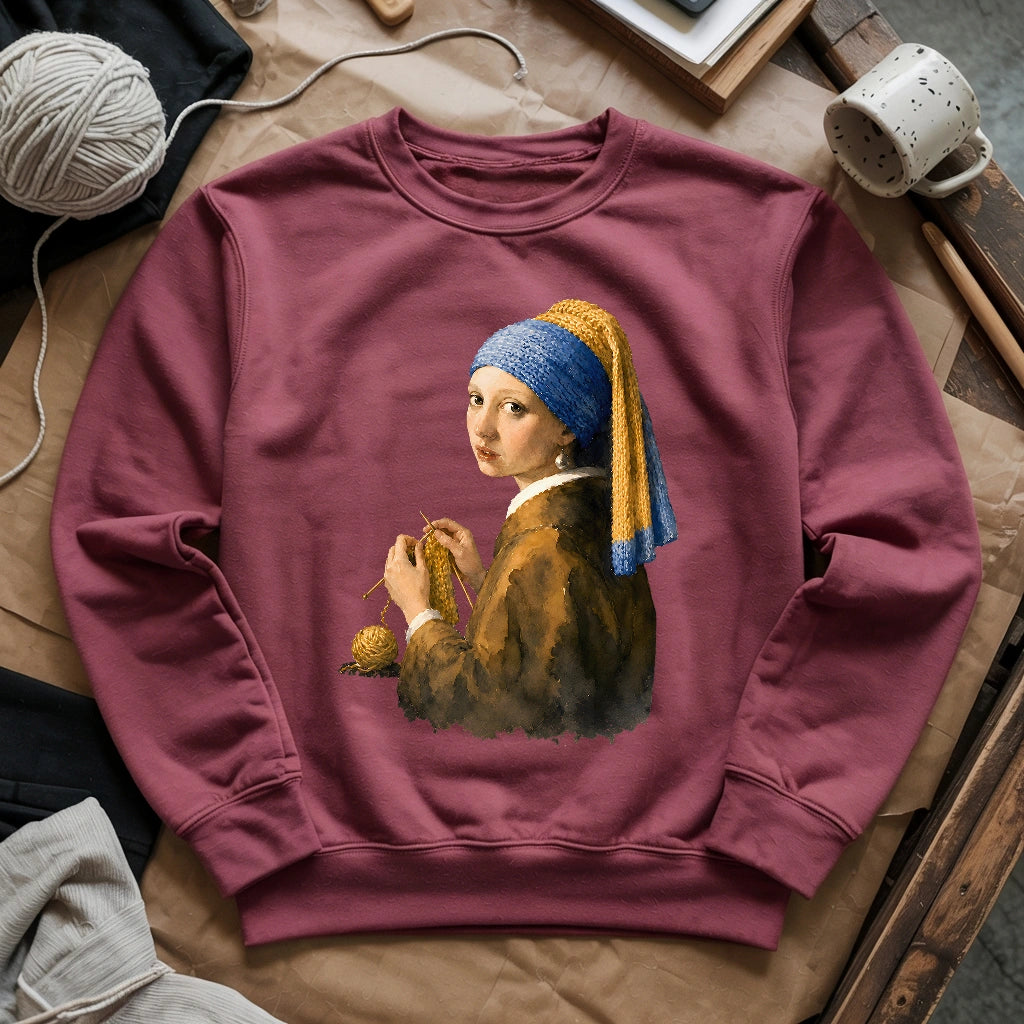 Girl Knitting Sweatshirt