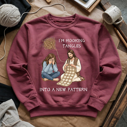 God Crocheting Tangles Sweatshirt
