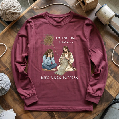 God Knitting Tangles Long Sleeve T-shirt