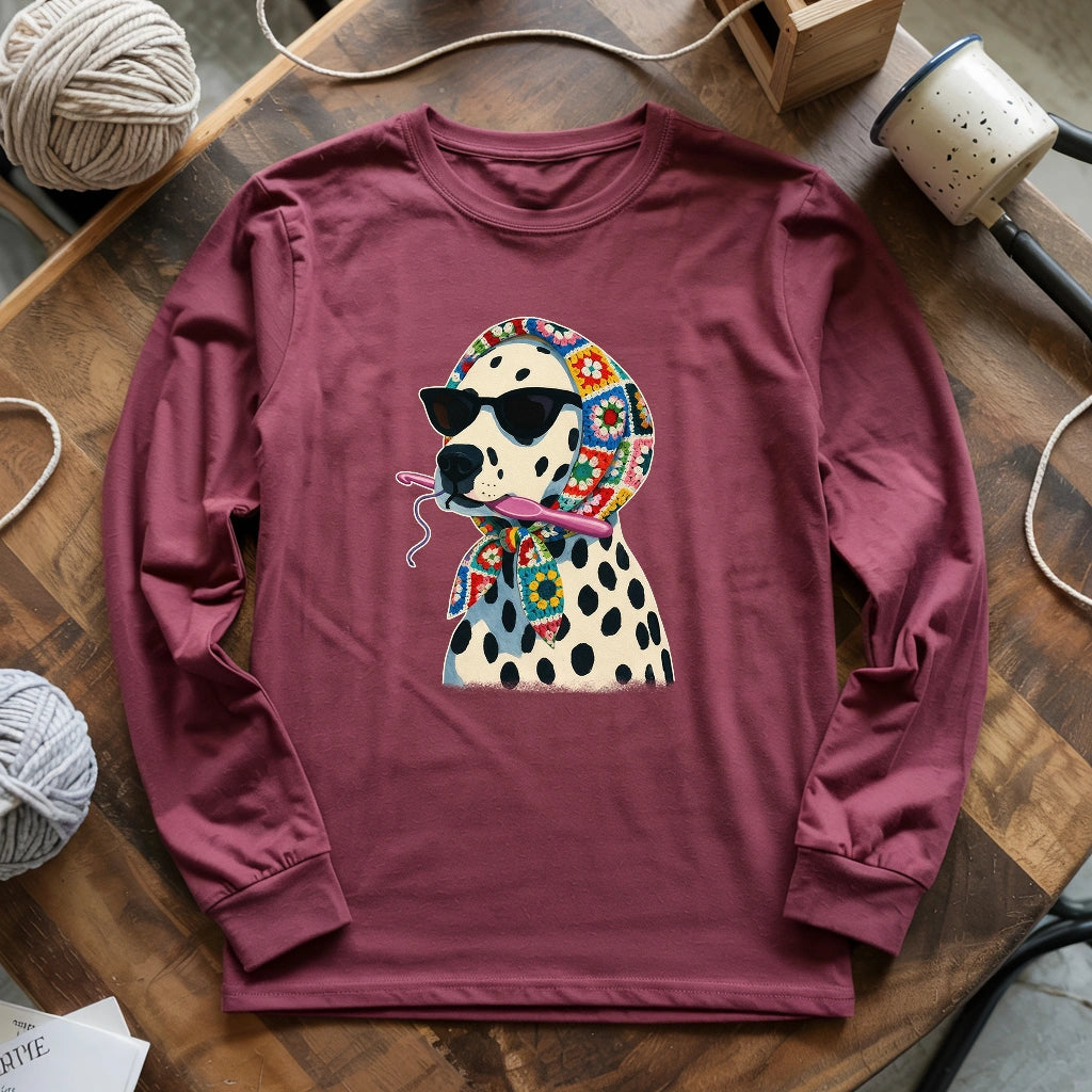 Granny Square Dalmatian Long Sleeve T-shirt