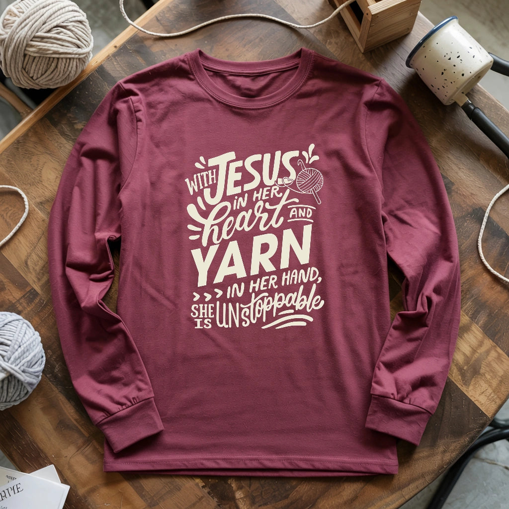 Jesus And Yarn Long Sleeve T-shirt