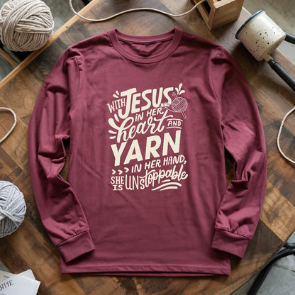 Jesus And Yarn Long Sleeve T-shirt
