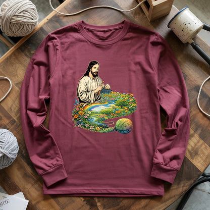 Jesus Crochet Life Long Sleeve T-shirt