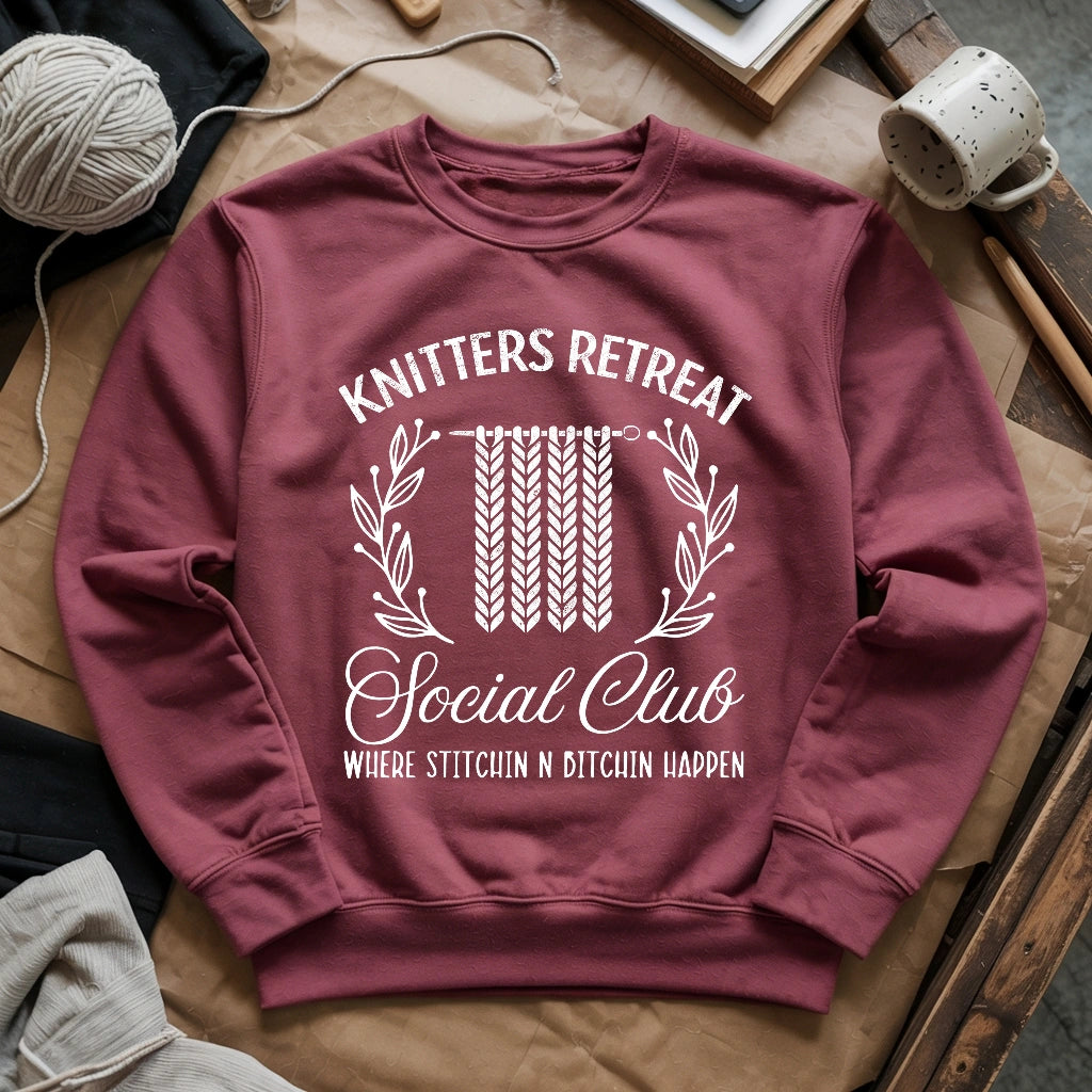 Knitters Retreat Social Club Sweatshirt