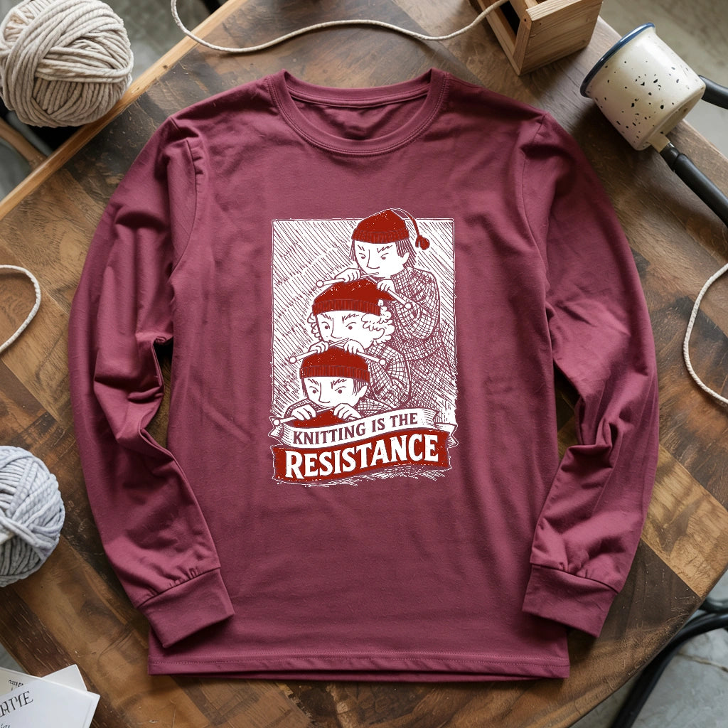 Knitting Is The Resistance Long Sleeve T-shirt