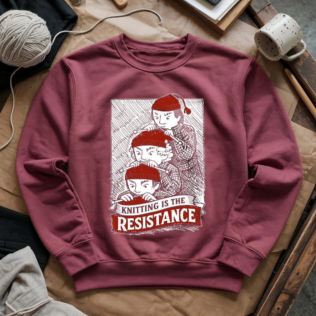 Knitting Is The Resistance Sweatshirt