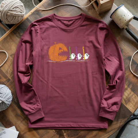 Spooky Yarn Muncher Long Sleeve T-shirt