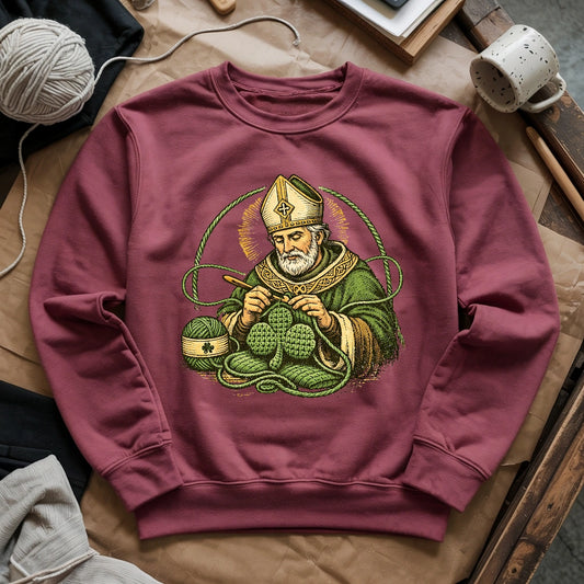 St.Patrick Crocheting Shamrock Sweatshirt