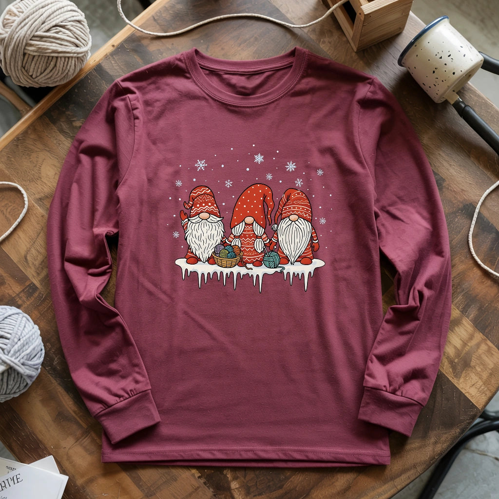 Three Knitty Gnomes Long Sleeve T-shirt