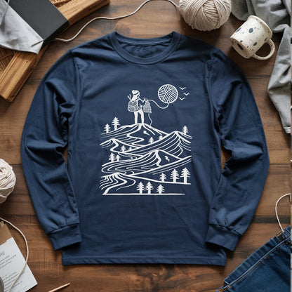 A Camper Knitting The Sun Long Sleeve T-shirt