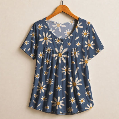 Daisy Yarn Flower Blouse