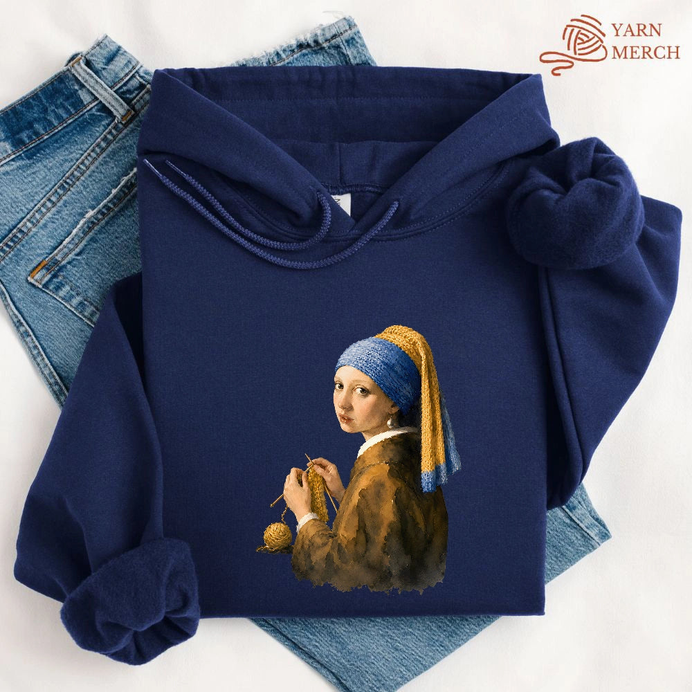 Girl Knitting Hoodie