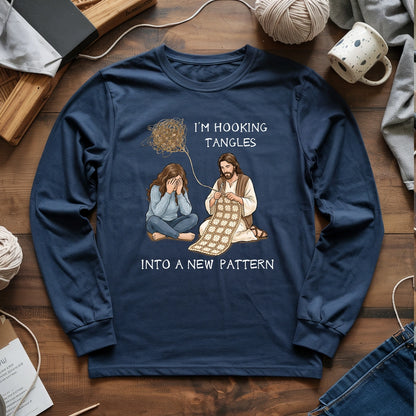 God Crocheting Tangles Long Sleeve T-shirt