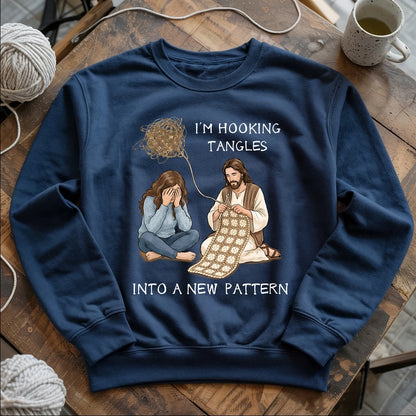 God Crocheting Tangles Sweatshirt