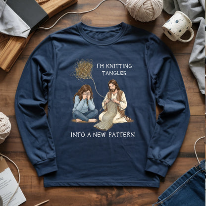 God Knitting Tangles Long Sleeve T-shirt