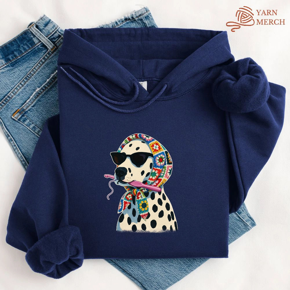 Granny Square Dalmatian Hoodie