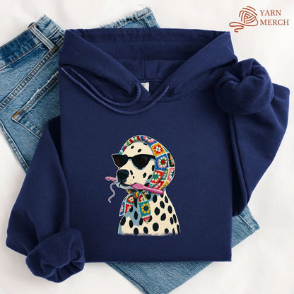 Granny Square Dalmatian Hoodie