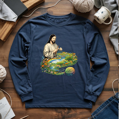 Jesus Crochet Life Long Sleeve T-shirt