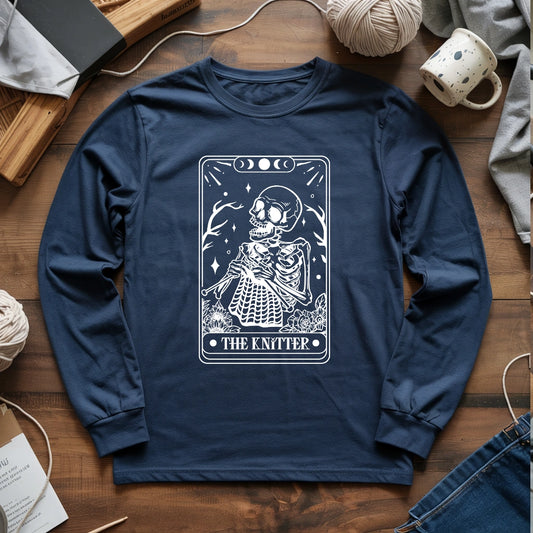 Knitter Tarot Card Long Sleeve T-shirt