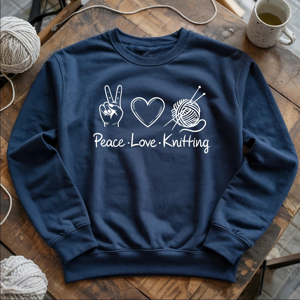 Peace Love Knitting Sweatshirt