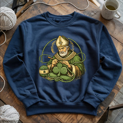 St.Patrick Crocheting Shamrock Sweatshirt