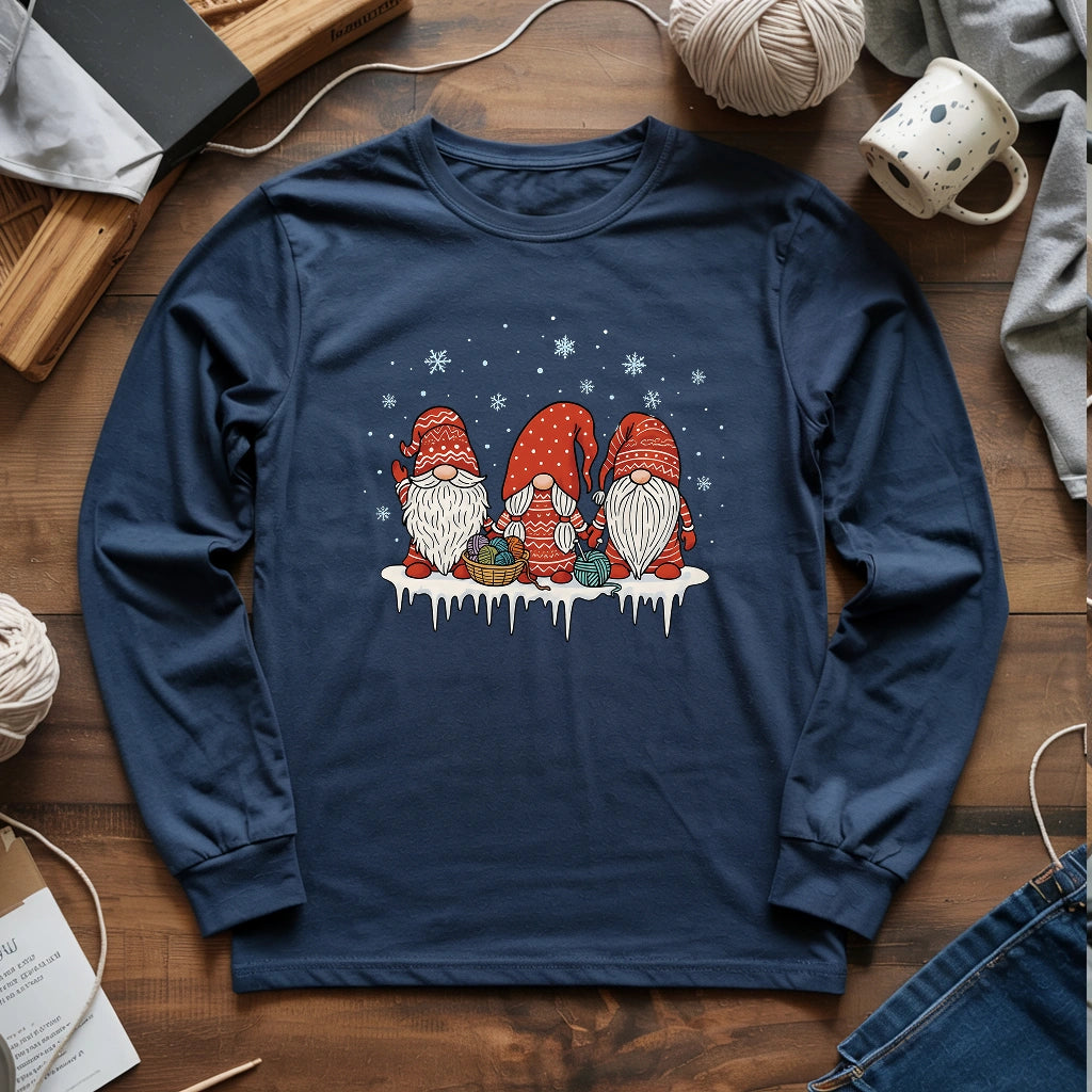 Three Knitty Gnomes Long Sleeve T-shirt