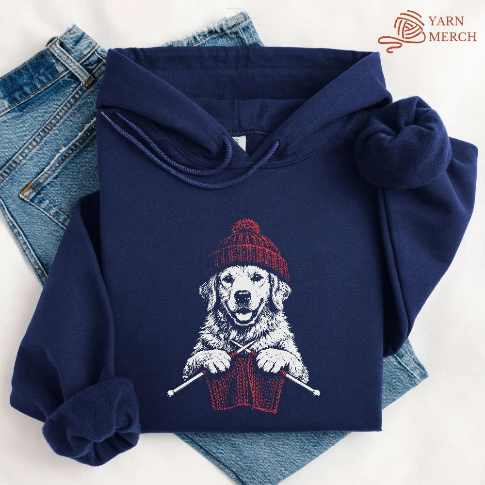 Vintage Golden Knitting Hoodie