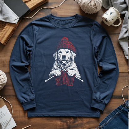 Vintage Golden Knitting Long Sleeve T-shirt