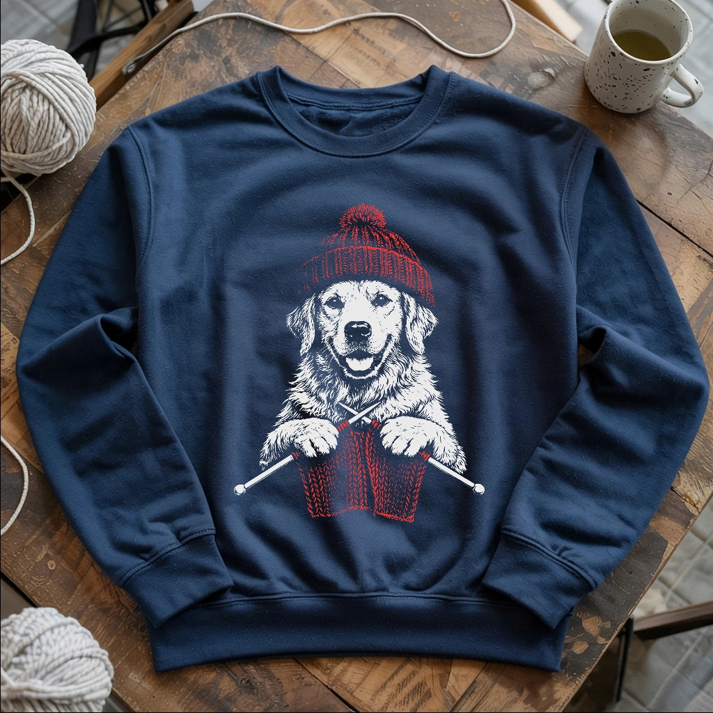 Vintage Golden Knitting Sweatshirt